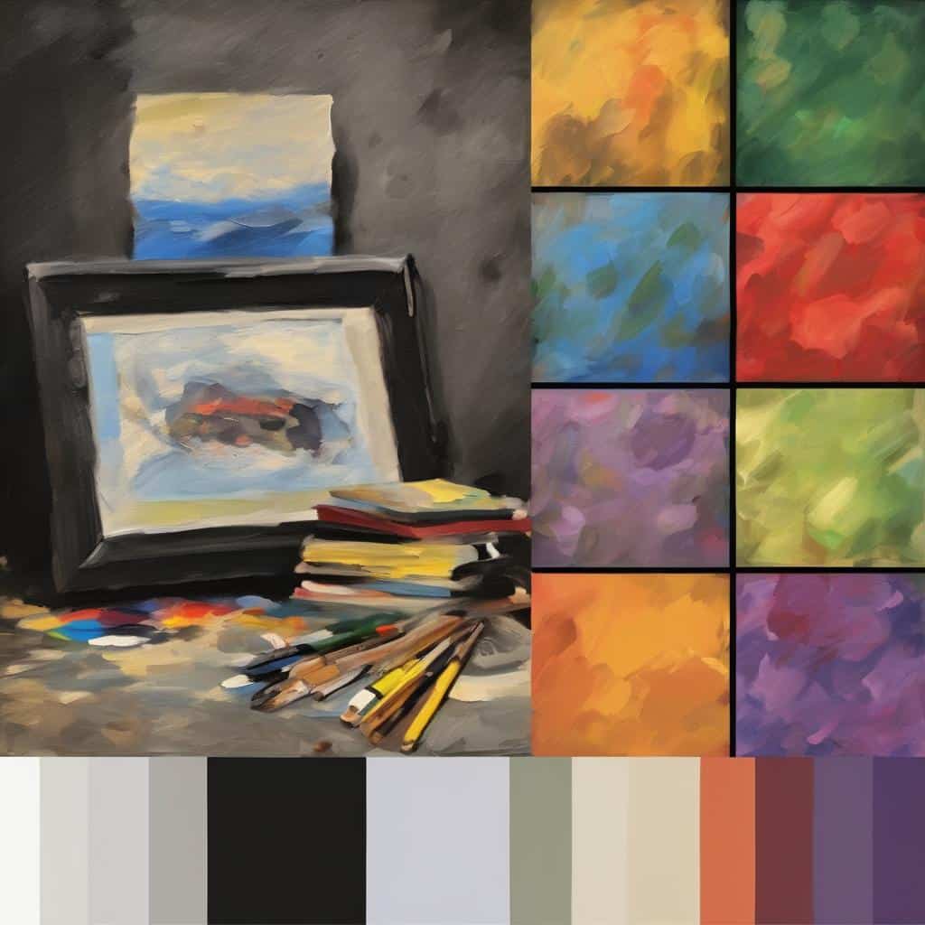 Ζωγραφικό εργαστήριο με πίνακες και χρώματα, έκφραση σύγχρονης τέχνης και μεγάλοι καλλιτέχνες.