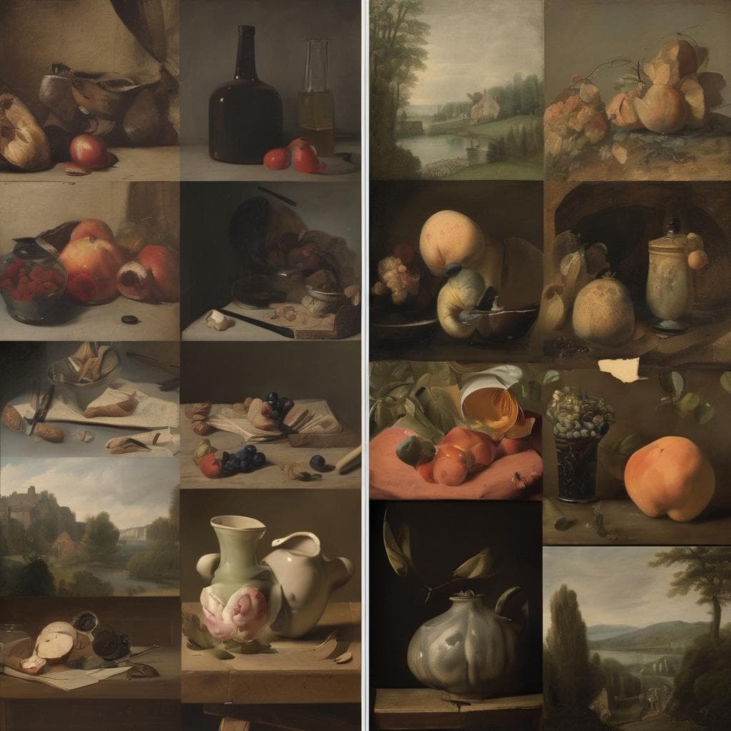 Ο ή τέχνη του σήμερα και οι μεγάλοι καλλιτέχνες σε διαχρονικές still life και τοπία ζωγραφιές, αναδεικνύοντας το μεγαλείο της τέχνης.