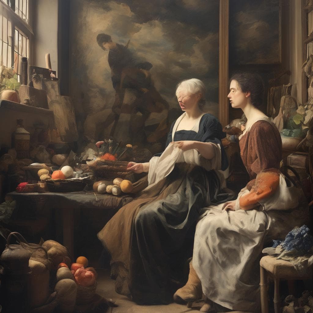 Ζωντανή αναπαράσταση έργων τέχνης, σύγχρονοι καλλιτέχνες και η τέχνη του σήμερα σε δημιουργικό χώρο.